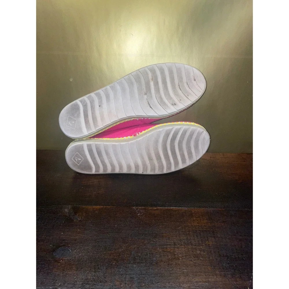 Sperry Top‎ Sider SkySail Espadrille Flats Pink Pineapple Sequins Women US 5M